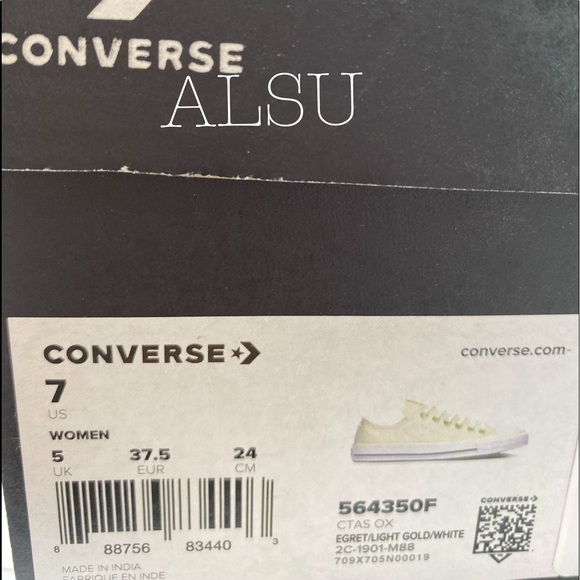 Converse Ctas Low Top Canvas Egret Gold W AUTHENT - Picture 8 of 8